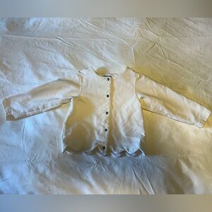 Jacadi White Button-Up Cardigan